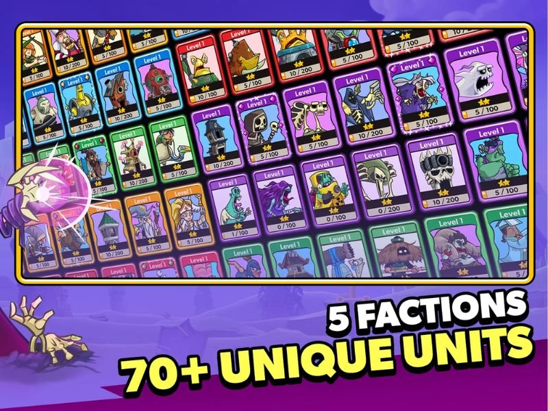 Mở khóa toàn bộ thẻ bài và Chủng tộc Tower Conquest