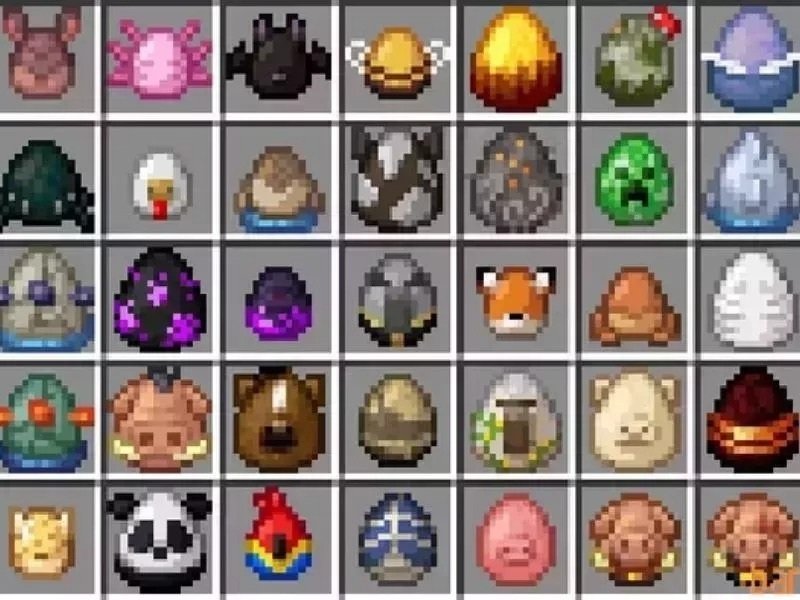 Thiết kế Spawn Eggs trực quan và chi tiết